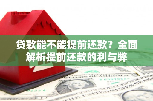 三河贷款能不能提前还款？全面解析提前还款的利与弊